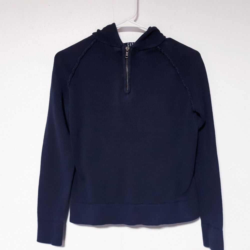 Gap Navy Blue Hoodie Sweater Sz. Small  Zipper Long Sleeve